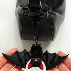 Set of 2 Gothic Bat Plush Keychain Charms - Stylish Accessory for Bags and Gifts for Women (2pcs)