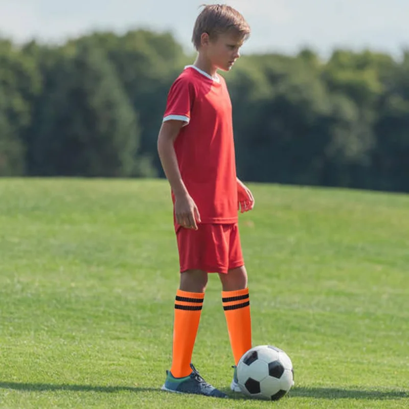 1 Paire de Chaussettes Longues de Sport en Coton et Spandex pour Enfants, Au-dessus du Genou, pour le Football, le Baseball, le Hockey, les Sports de plein air