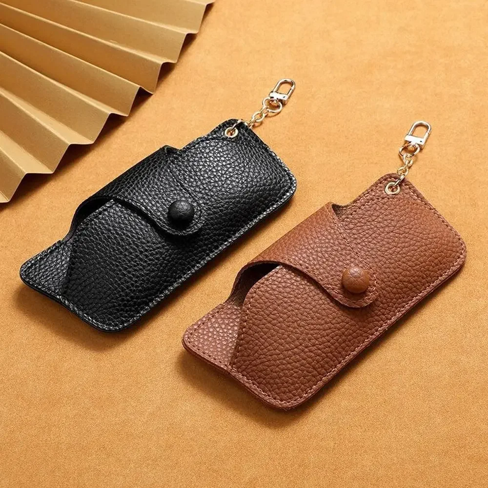 

Soft PU Leather Glasses Storage Bag Sunglasses Case Portable Waterproof Protective Cover With Keychain contact lenses case