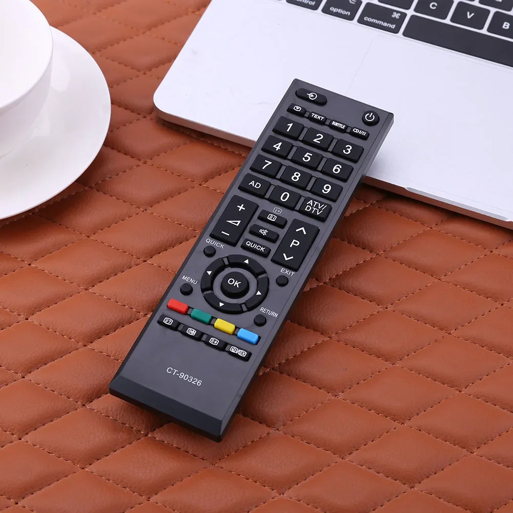 Black Plastic TV Remote Control Replacement Battery Powered