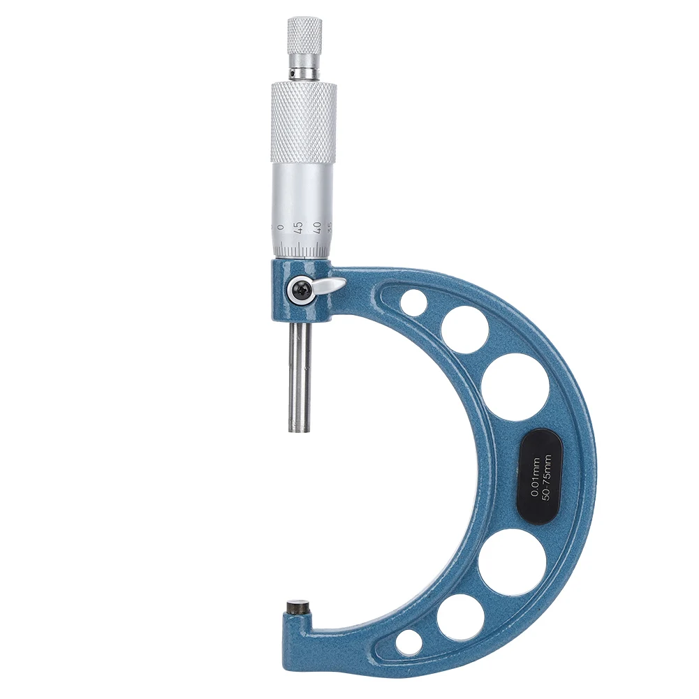 외경 마이크로미터, 베어링 강철 고정밀 외경 측정 도구 0-75mm 강철 외경 마이크로미터