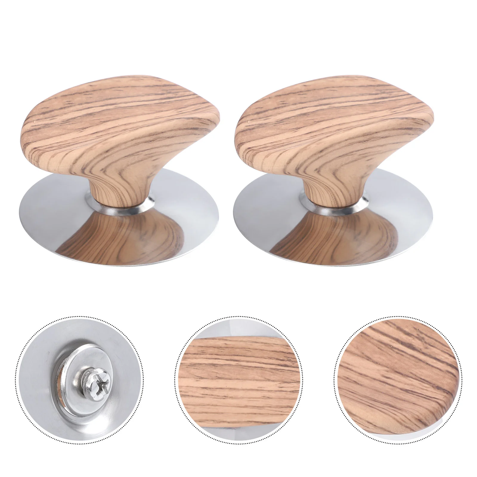Wooden Pot Lid Knob Pot Lid Handle Knob Universal Steamer Holding Knob Anti- Scald Cookware Knob Pot Lid Kitchen Gadgets