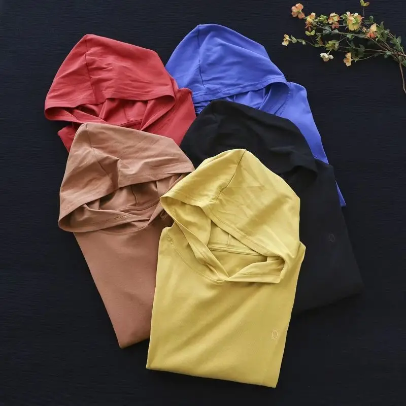 여성용 오버사이즈 풀오버 후드티, 단색, 심플, 캐주얼 패션, 다목적, 루즈, 반팔, 한국 에디션, 2024 여름