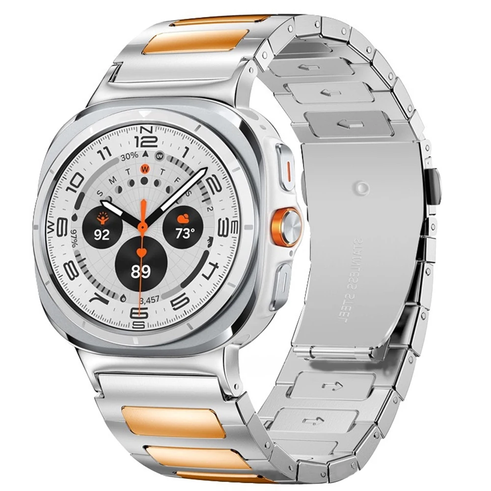 حزام معدني فاخر لساعة سامسونج جالاكسي الترا 47 ملم...