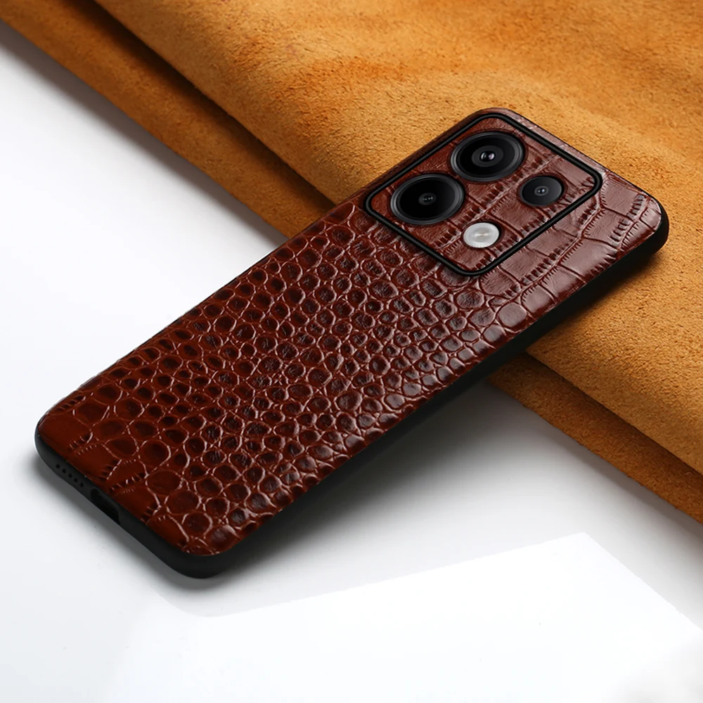 

Genuine Cowhide Leather Phone Case for Xiaomi Mi 13T 14 Pro 13TPro 14 Ultra Poco X6 Pro Back Cover for Redmi Note 13 Pro Plus 5G