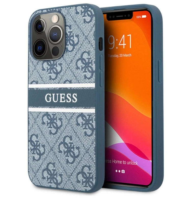 garra suficiente Catarata CG mobile guess funda rígida para iPhone 13 Pro Max, carcasa con logotipo  impreso a rayas de Pu 4G, color azul|Fundas antigolpes para teléfono| -  AliExpress