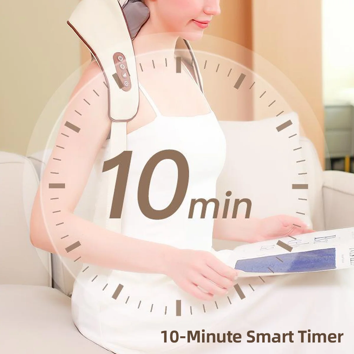 Multifunctional U Shaped Neck and Shoulder Massager Electric Air Pressure Kneading Deep Pressure Back Relaxation Massager