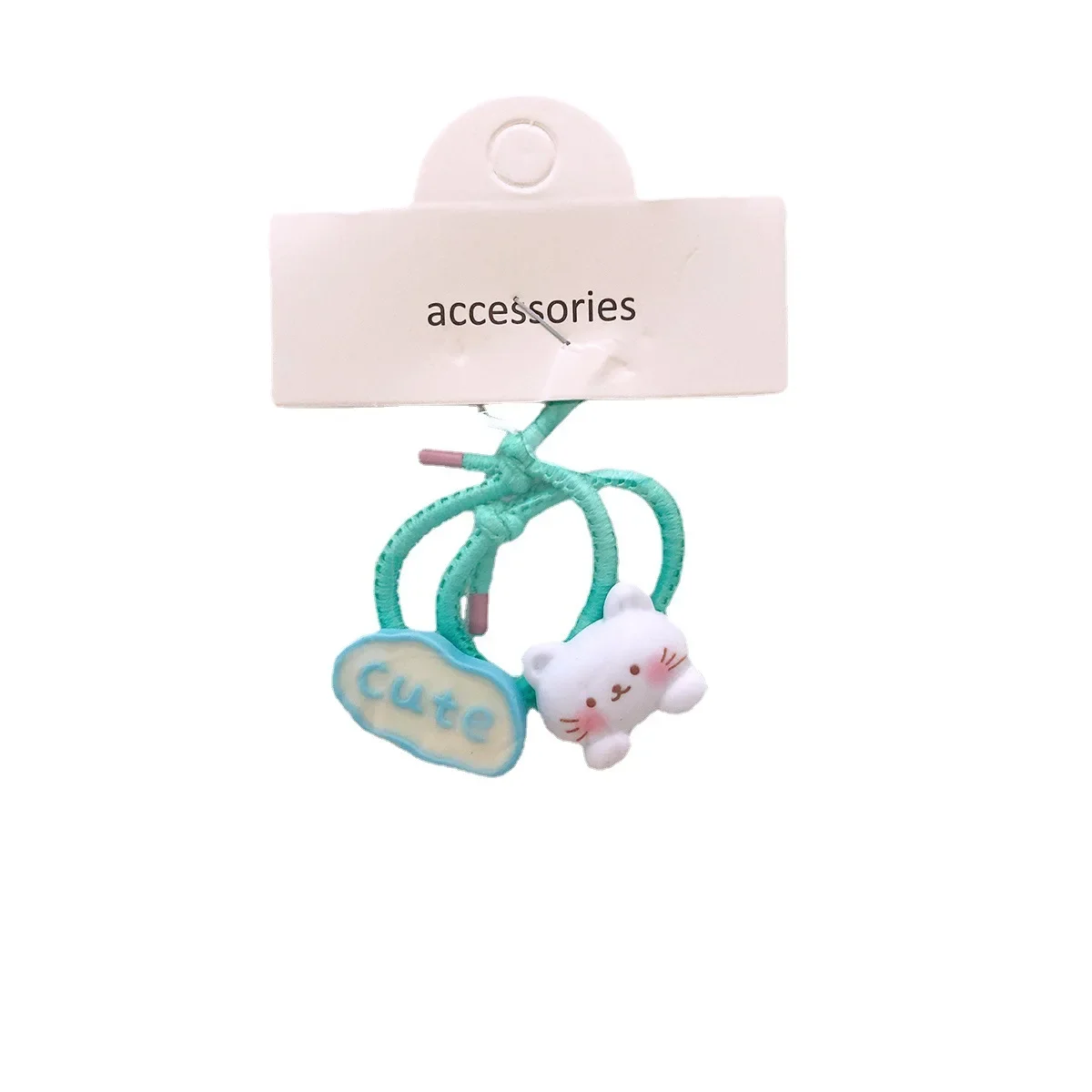 New 2pcs Korean Kawaii Elastic Hair Bands Sweet Cute Cartoon Hairs Rope Ties for Girls Headwear Girls Kids Hair Accessories