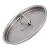 Titanium Cup Lid Camping Pot Lid Gray Mug Lid Lightweight Lid 80/95/120mm Cooking Supplies For Cup Mug Pot Kettle 4