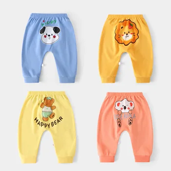 Pantaloni per neonato Pantaloni Harem per il tempo libero primavera autunno 1 anno Neonati maschi Pantaloni grandi in PP Pantaloni in cotone per bambini