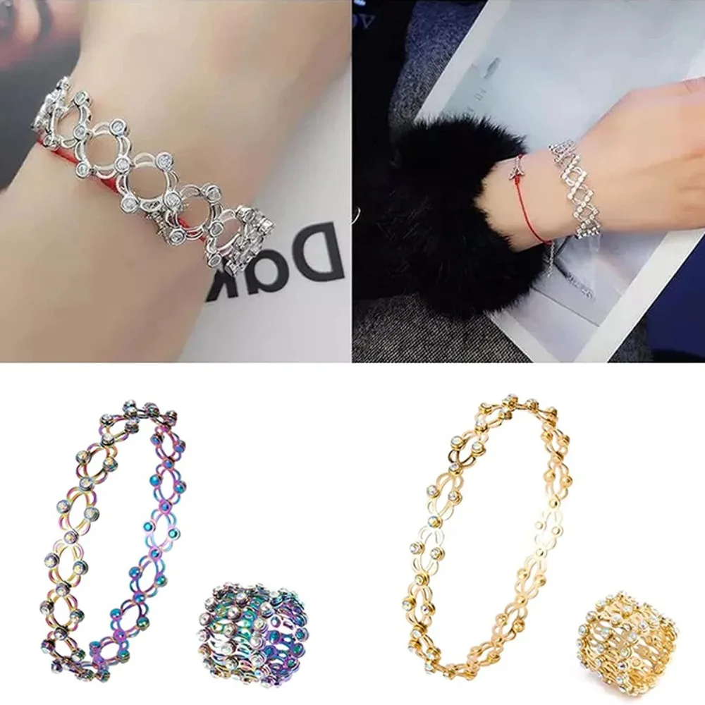 2-in-1 Magic Expandable Ring Expanding To Bangle Swirl Bracelet Creativity