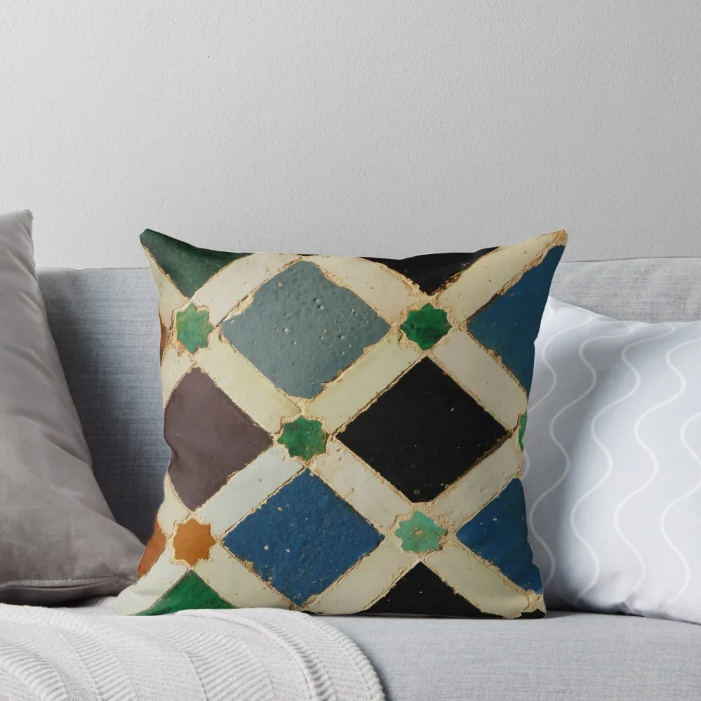 

Alhambra Tile Throw Pillow Decorative Cushions bed pillows Sofa Cover