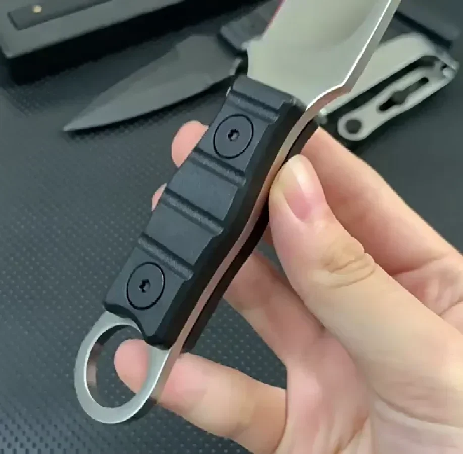 Sac0201ee893f4140bad63be8d1d5fb74V New Pocket knife Outdoor small straight knife,utility knife +K sheath, high hardness survival knife, camping EDC tool portable Mallzona