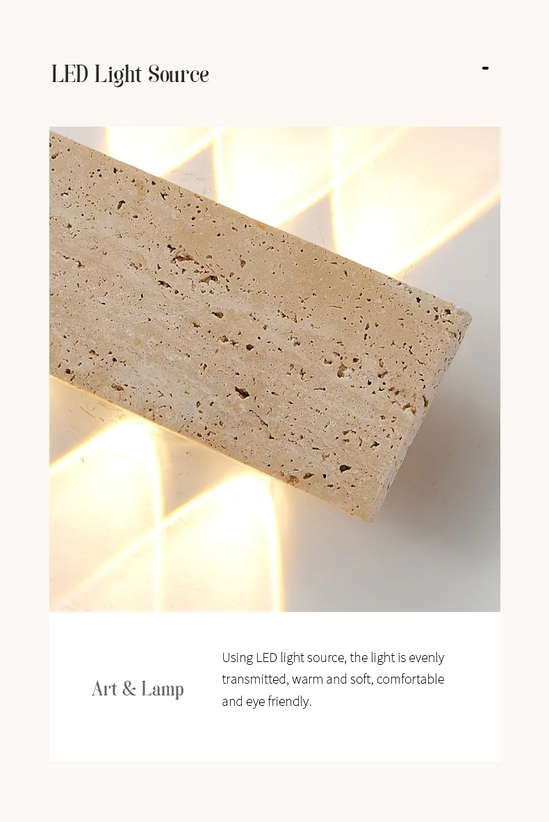 Wabi Sabi Outdoor Stone Strip Wall Lamp view 9