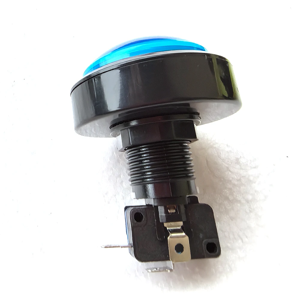 Arcade Push Button 60mm Round Convex LED Illuminated DC5V/12V Light Blub For Arcade Game Crane Basketball Vending Machine Parts
