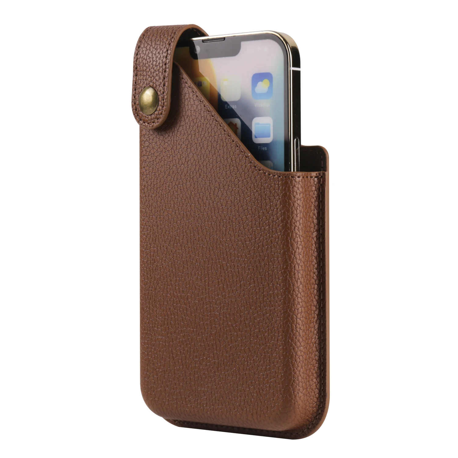 Elegant Leather Phone Belt Clip Case Holder - Stylish Waist Bag Cover