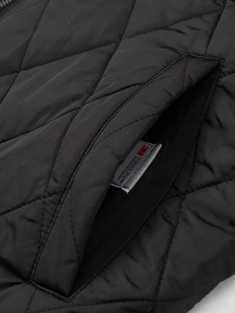 Reversible puffer coat in blackt