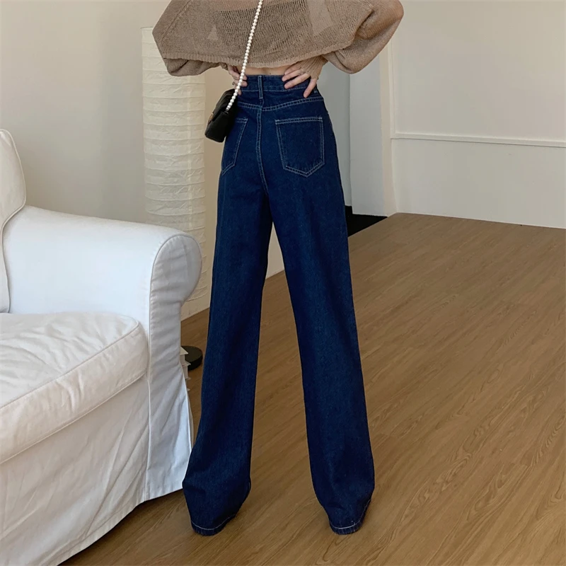 Woman Jeans High Waist Clothes Wide Leg Denim Korean version Korean version high waist slim pants 2022 Fashion  Straight Pants women's clothing stores