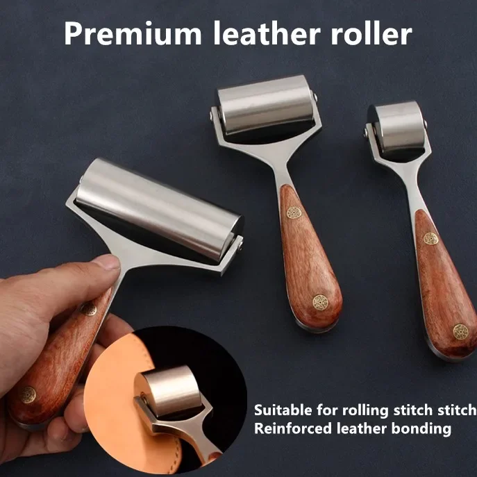 Advanced Stainless Steel Leather Roller Hand DIY Leathercraft/bag Rolling Stitch Indentation Reinforced Leather Bonding Tool