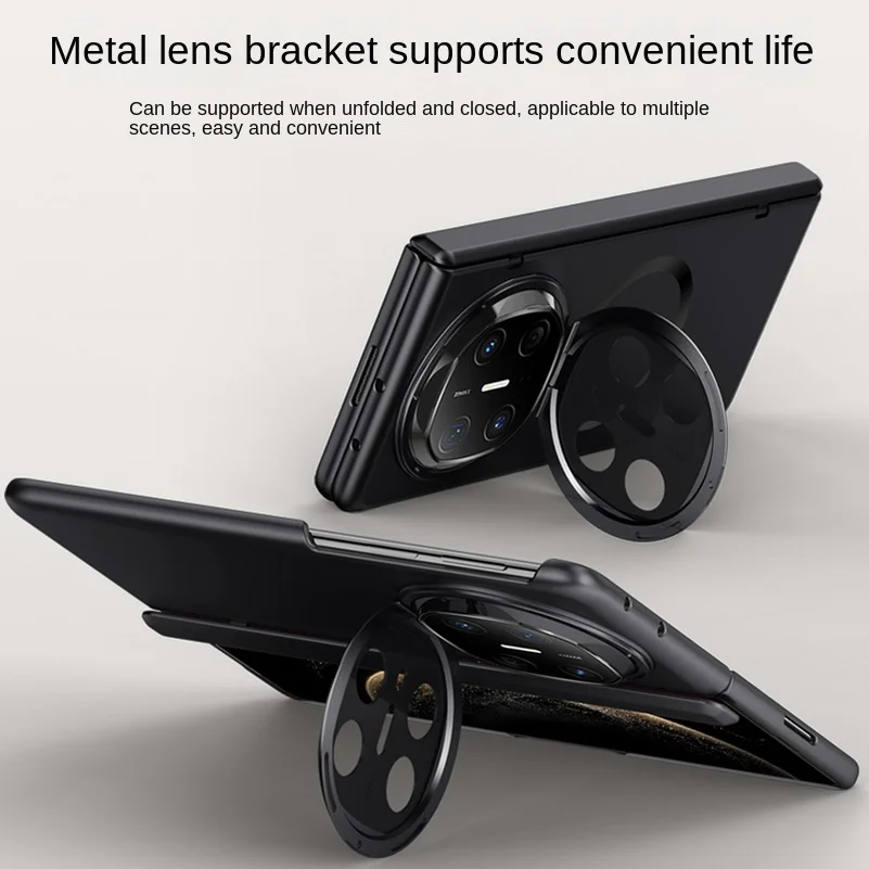 MagSafe Magnetic Privacy Tempered Glass Protective Case with Spring Hinge Holder