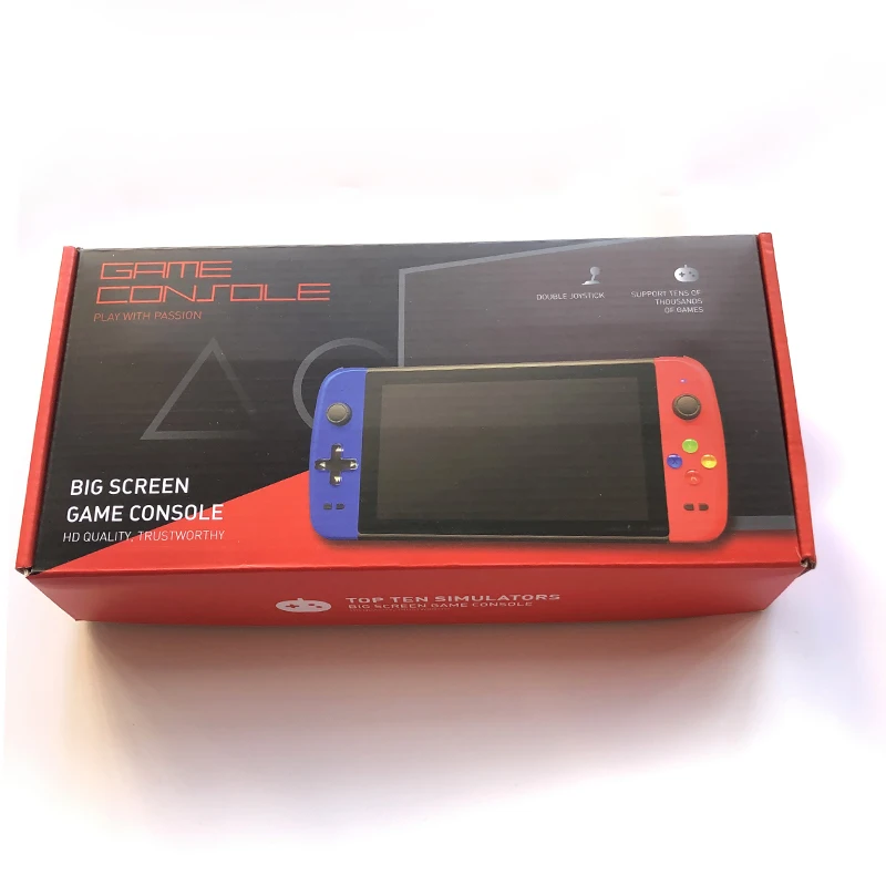 ps7000 game console with 2 gamepads 64GB 5000 free games for MAME/CPS/SegaMD 7 inch Handheld Classic Portable Game Console