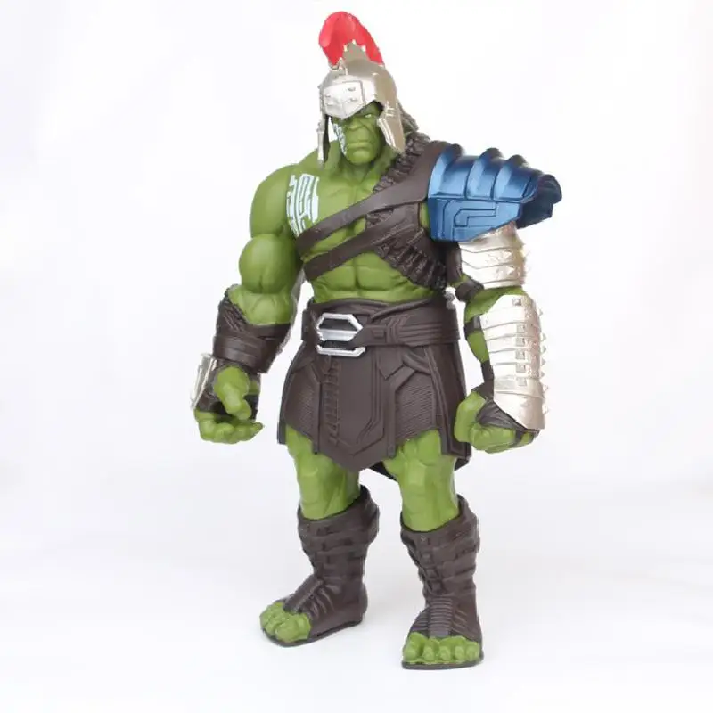 33cm Big Size Avengers Marvel Thor 3 Ragnarok Hands Moveable Hammer Battle Axe Gladiator Hulk BJD Action Figure Model Toy