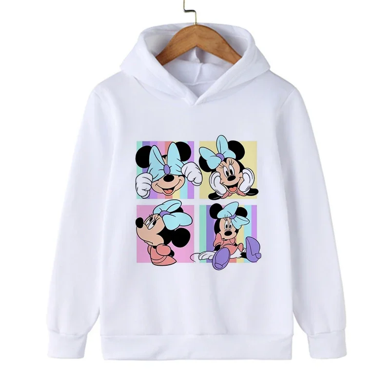 

New Kawaii Y2K 90s Cartoon Manga Anime Disney Mickey Minnie Mouse Hoodie Children Clothes Kid Girl Boy Sweatshirt Hoody Baby Top