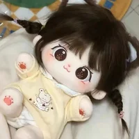 20cm Miaomiao Cotton Doll Stock Interchangeable Baby Clothes Plush Doll Dress Up Cospslay Anime Figure Children Girl Toys 1