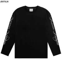 T-shirt manches longues pour hommes et femmes, vêtements de haute qualité, lettres imprimées graphiques, décontracté, ample, tendance Y2K, mode Vintage, Streetwear 4