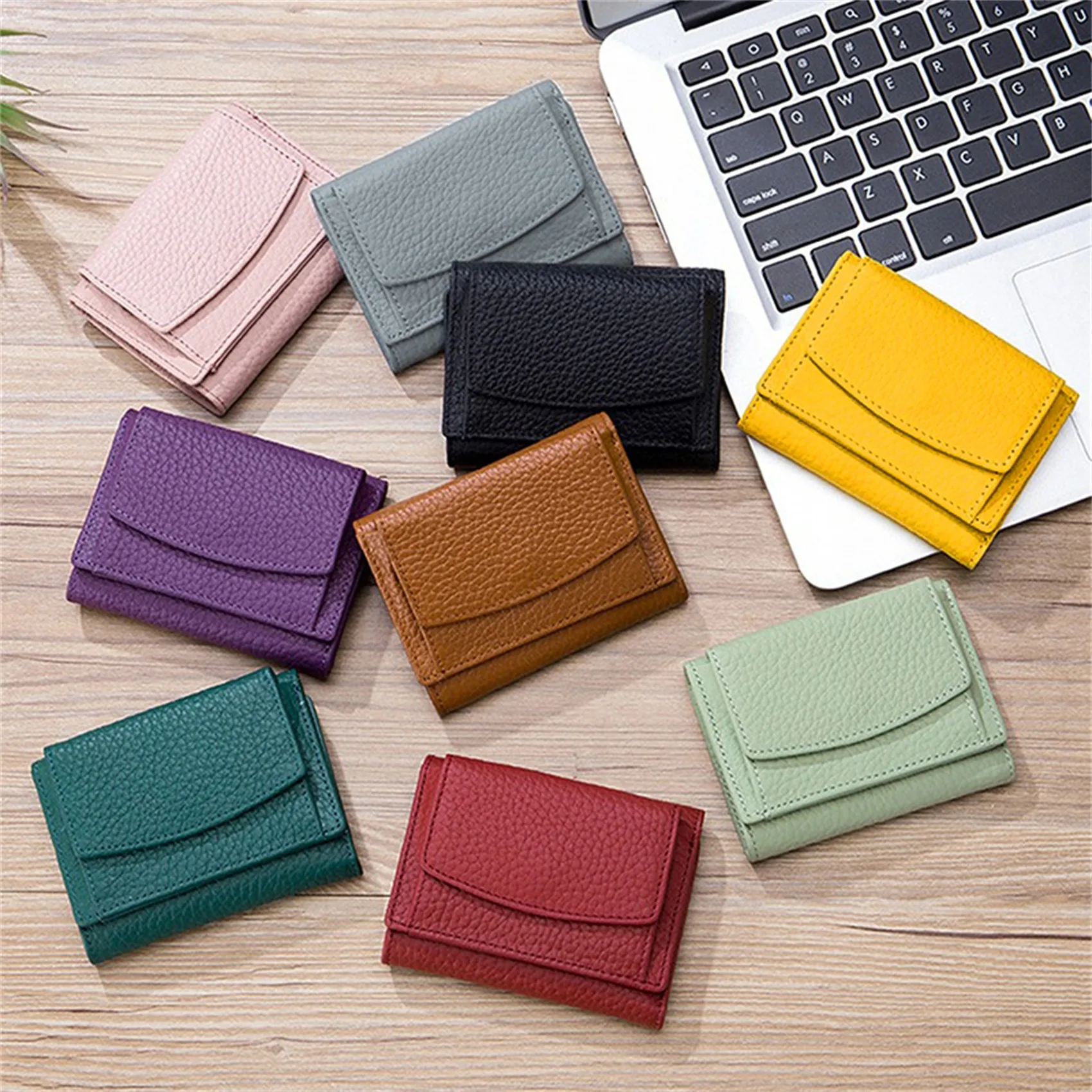 Cute Fashion PU Leather Mini Coin Purse Women Solid Color Credit Card Holder Bags Small Wallet Money Bag Purse Card Holder