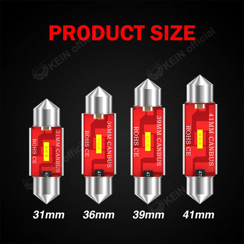 KEIN  LED  ׸   Ʈũ ȣ , ſ  SV8.5 C5W C10W 佺 31 36 39 41mm, 12V, 24V, 2 