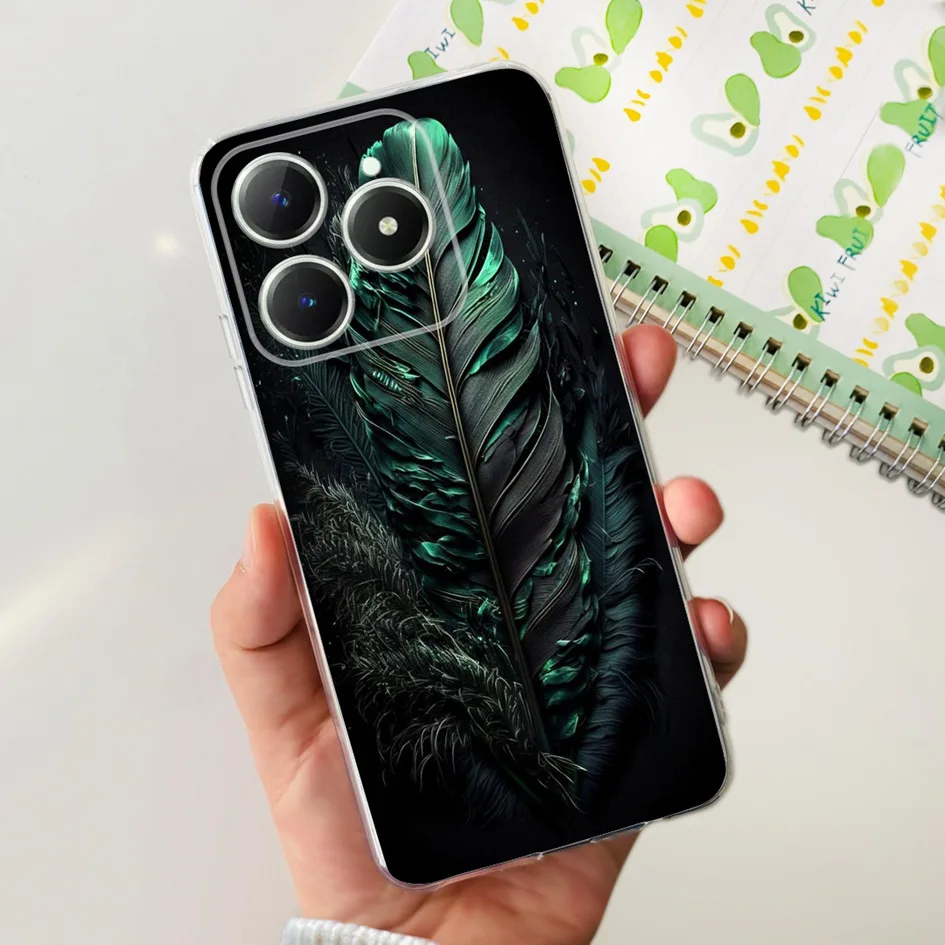 Elegant Floral Soft Silicone Clear Phone Case - Enhanced Protection and Style
