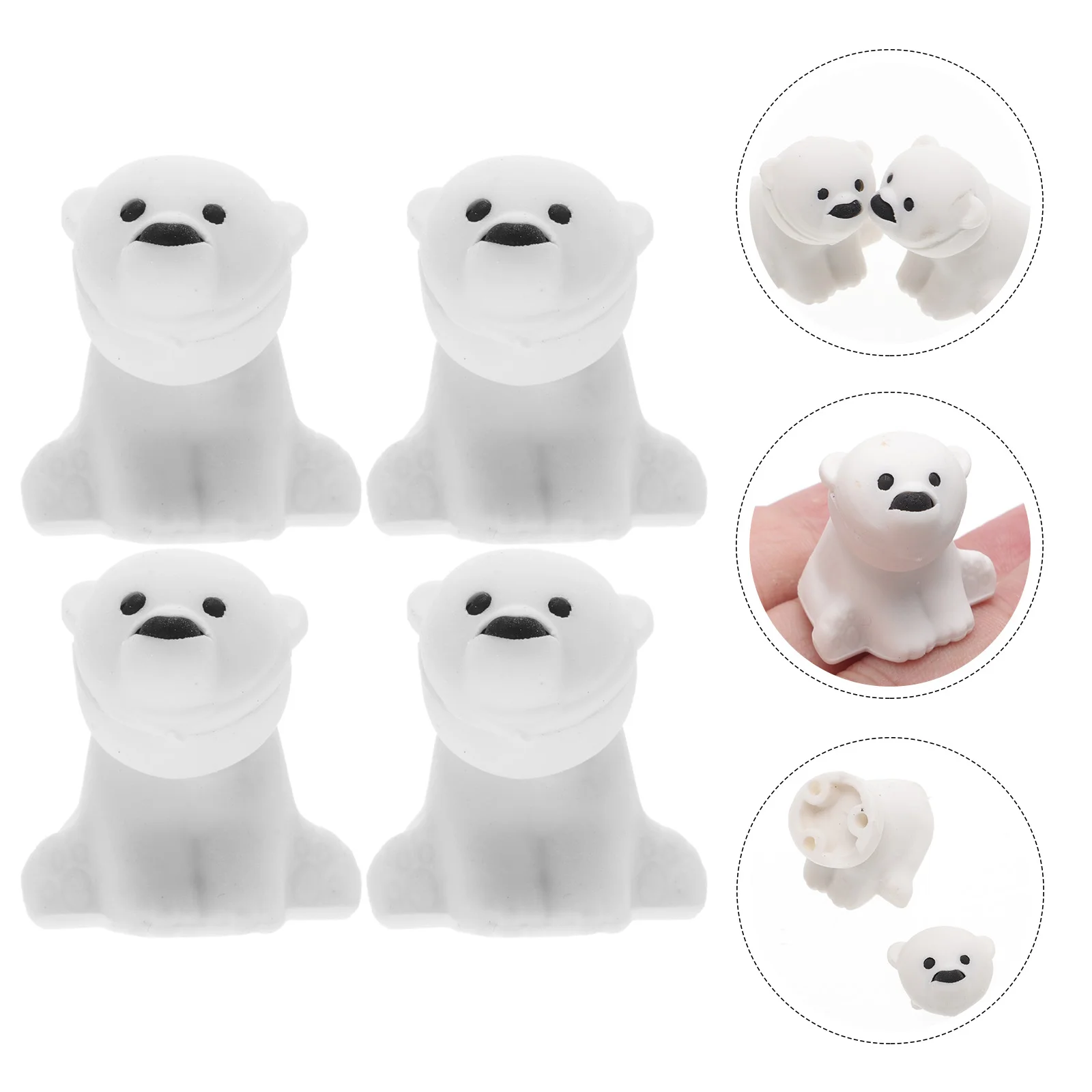 

Polar Bear Shape Rubber Erasers Drawing Erasers Mini Pencil Eraser Stationery Studying Supplies for Kids Presents