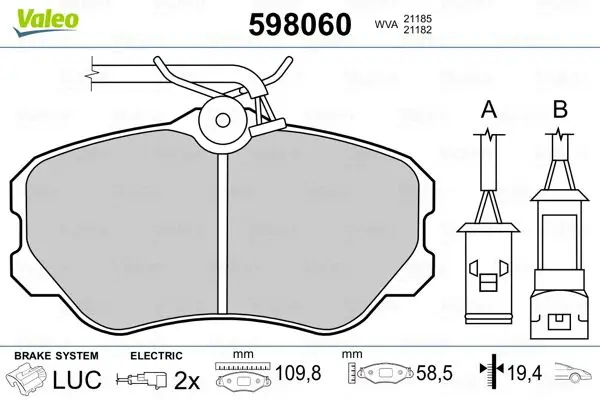 598126 Per Dieci Balatasi Freno (Tk) Alfa 33//// 4X4/11,8Td 907A 1,7 16V 4X4/1,8Td/Alo/4/4X4/