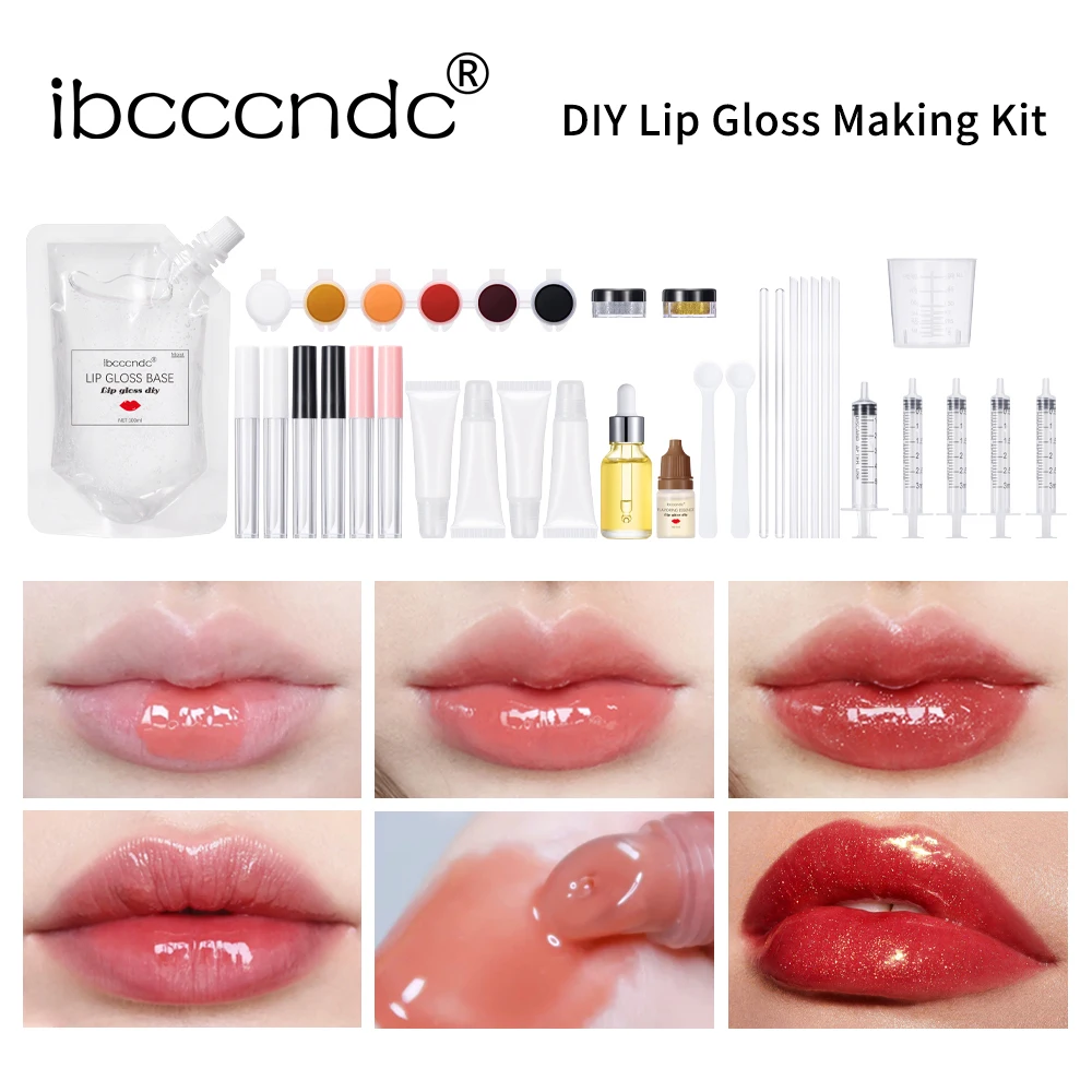 Hot Moisturizing Lip Gloss Making Kit Clear Lip Gloss Base Diy Raw Material  Tool Kit Shiny Glitter Lip Tints Handmade Cosmetic - AliExpress