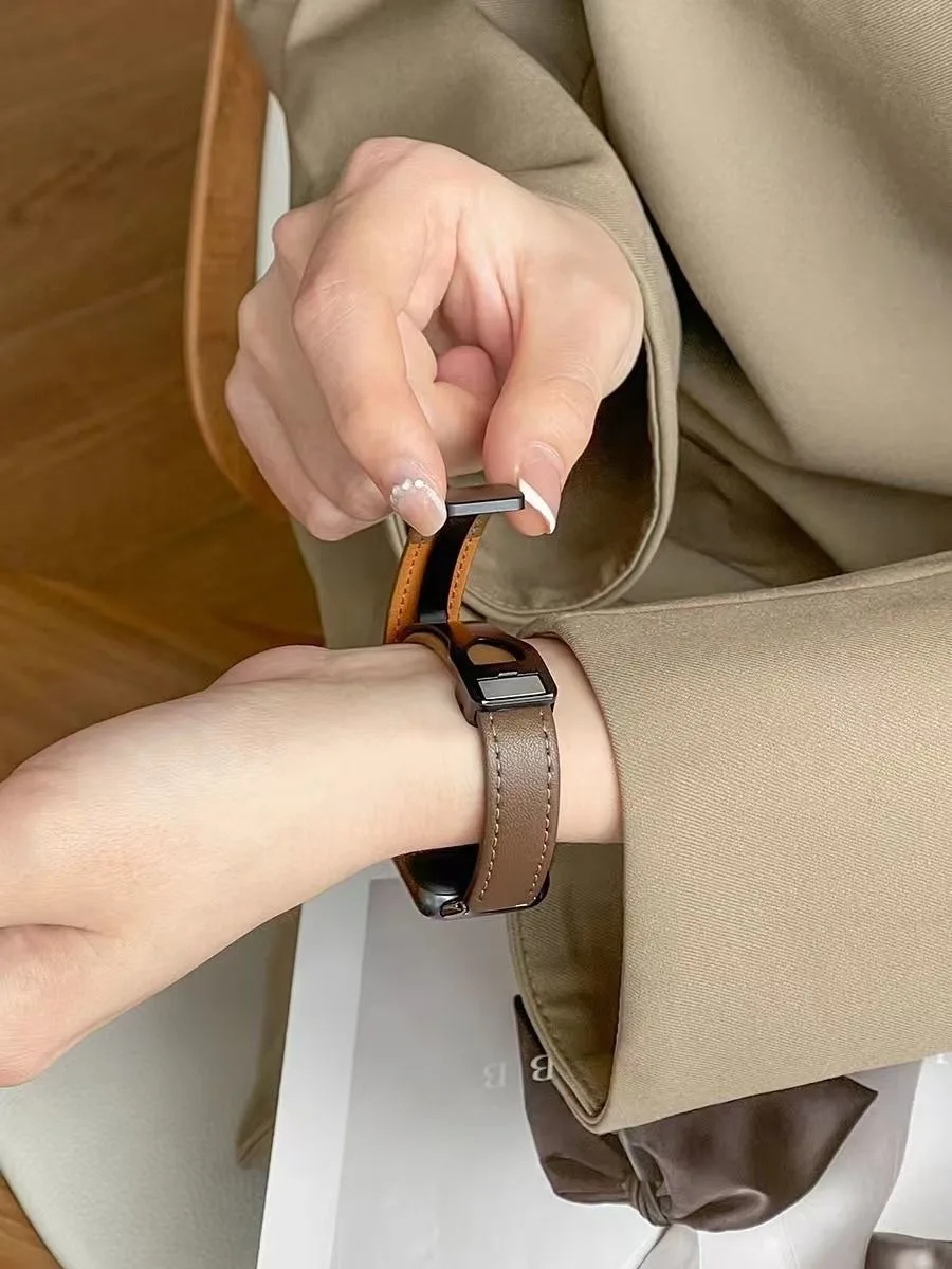 Magnetic Folding Buckle Leather Strap - Sport Bracelet Replacement Wristband