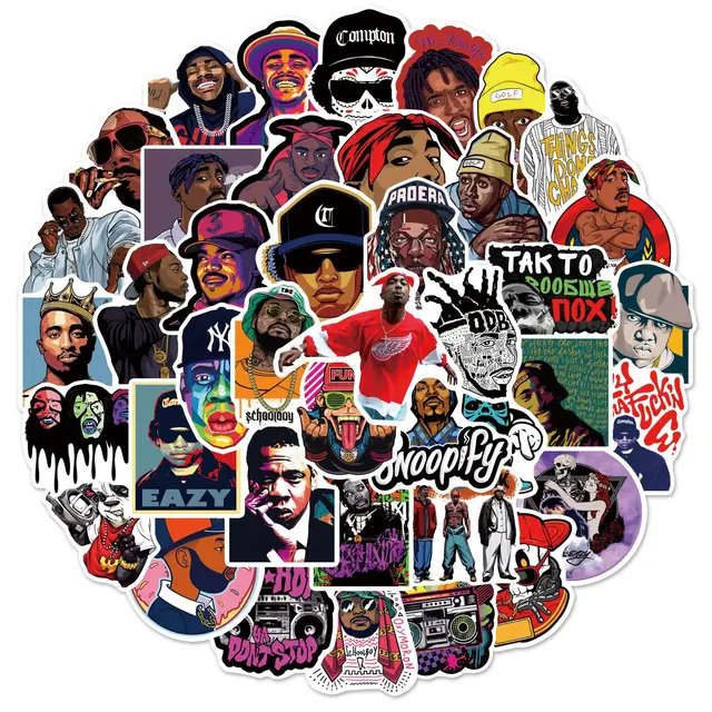 10/30/50pcs East West Coast Rap Graffiti Stickers Cool Pop Usa Up Life Funny Art Stickers Laptop Diy Kids Toys Pvc Decal Sticker 2