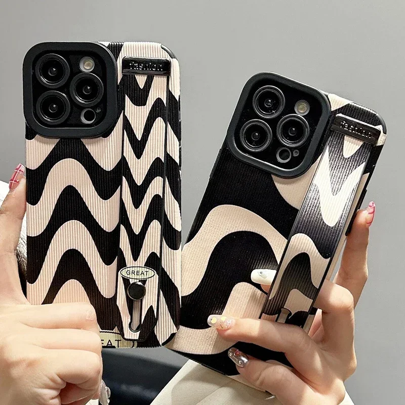 

Fashion Zebra Stripe Black And White Phone Case for iPhone 15 14 11 Pro Max 13 12 XR XS X 8 7 Plus SE 2020 Soft Shockproof Cover