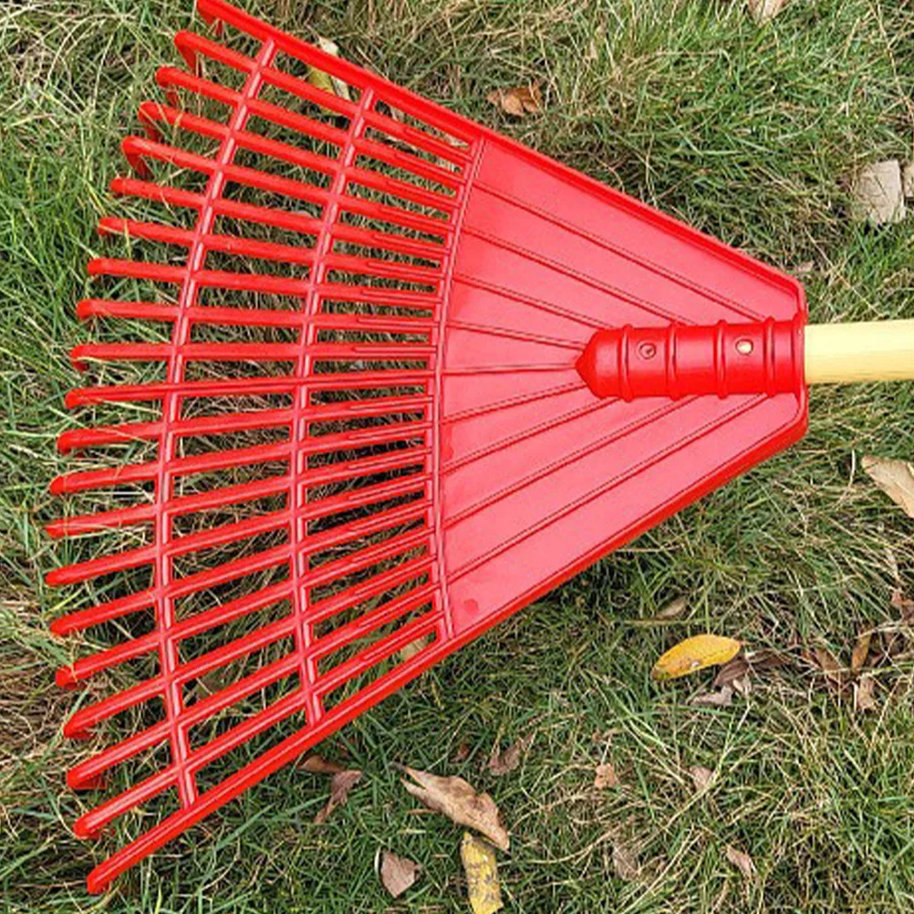 Grass Rake Artificial Plastic Rakes For Lawns Heavy Duty Garden Leaf Plastic Leaves Gardening 4