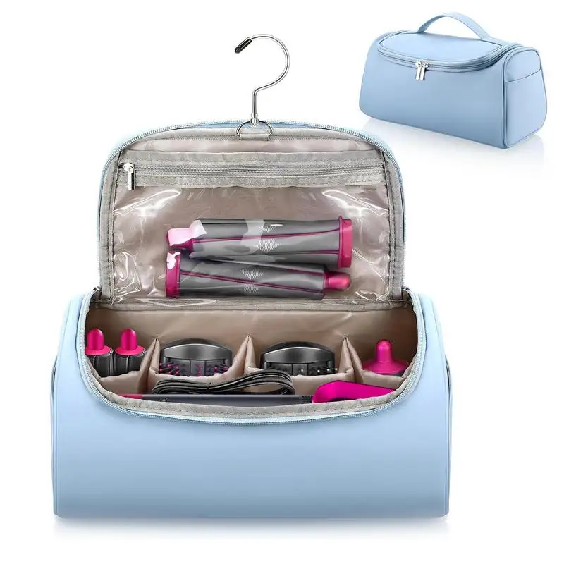 

Hair Dryer Storage Bag Waterproof Hair Straightener Curler Blow Dryer Travel Bag With Hanging Hook Dustproof Hair Tool Organizer