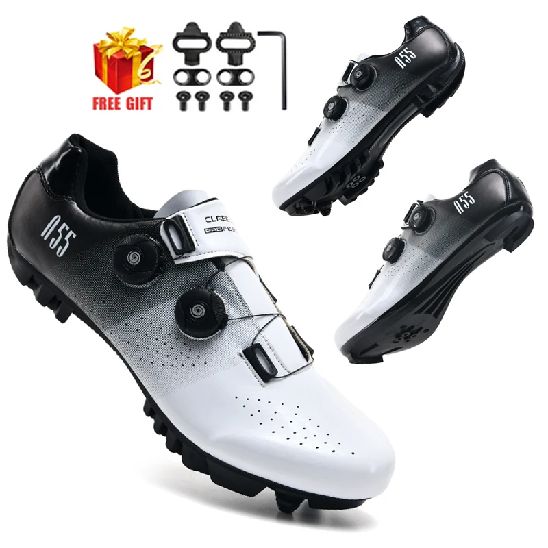 Professional Ultralight Cycling Shoes Men Self-Locking SPD Racing Road Bike Shoes Bicycle Sneakers Outdoor MTB Flat Cleat