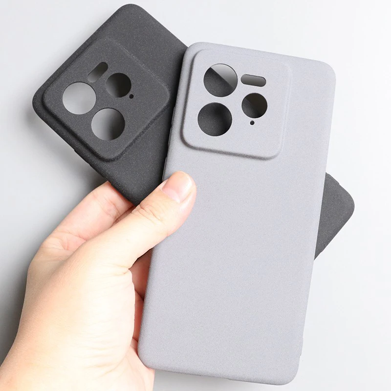Sand Matte Soft Silicone Anti-Slip Protective Phone Case with Camera Guard