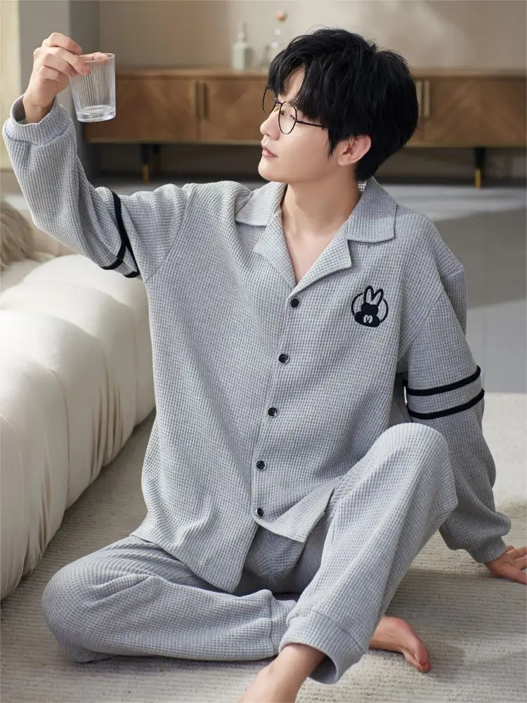 Couple pajamas set Cotton pajamas seda pajamas luxury pajama Plaid Home wear pijama for men The nightgown pyjamas Underwear