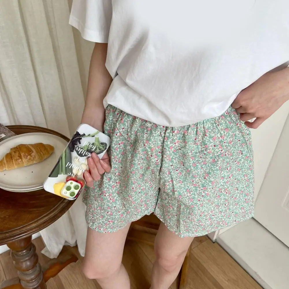 

Pajama Shorts Quick Drying Sleeping Shorts Soft Loungewear Popular Women Summer Floral Print Home Shorts