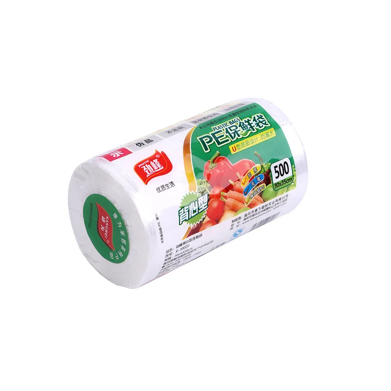 Food Fresh-keeping Bags Supermarket Roll-up Kitchen Hand-held Plastic Bags