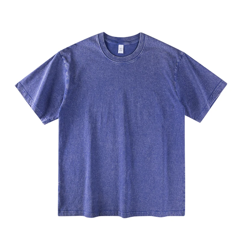 Unisex Army Green Washed Batik Cotton T-Shirt