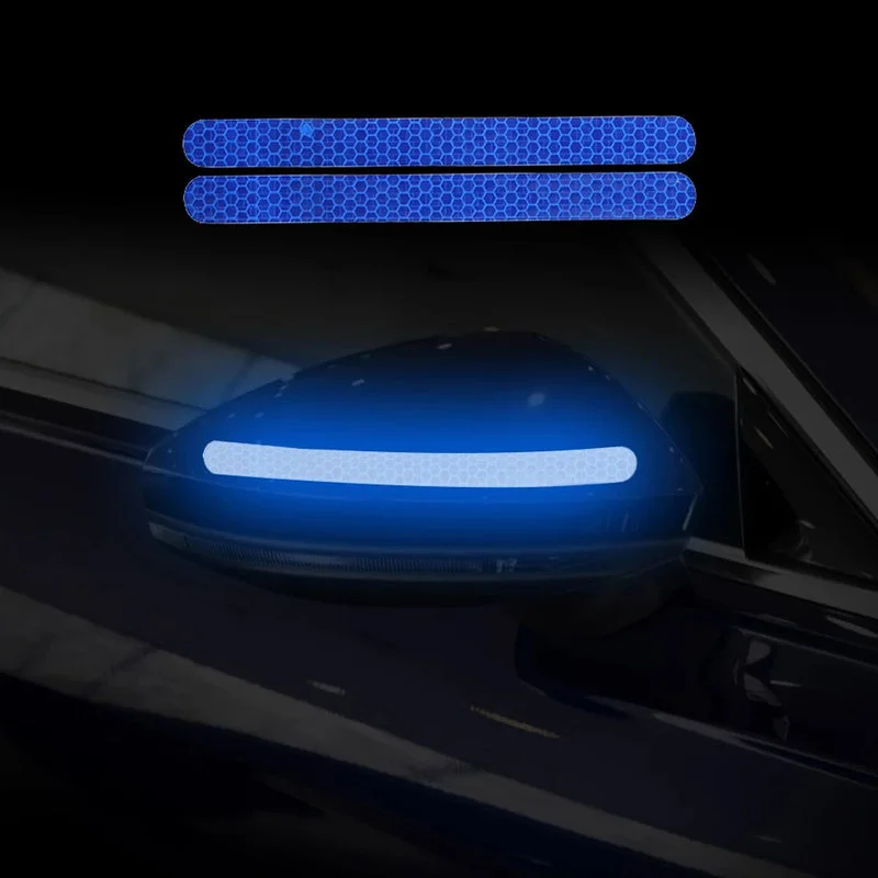 2 Pezzi Adesivi Per Strisce Riflettenti Per Specchietto Retrovisore Per Auto Adesivi Per Decalcomanie Di Avvertimento Anti-Collisione Strisce Reflex T