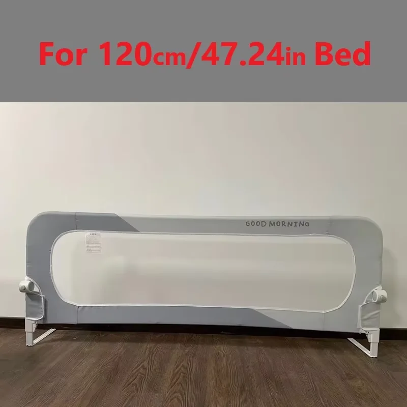 Bed Barrier 120CM Bed Guardrail One Click Folding Adjustable
