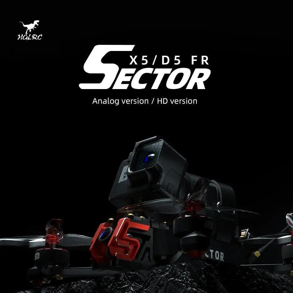 HGLRC Sector X5 HD 5inch Digital Deadcat FPV Freestyle Drone F722 Mini FC 45A ESC CADDX Polar Vista AEOLUS 4S 6S Motor 4