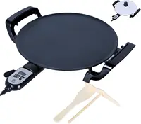 Griddle for Ethiopian Injera, Somalian Anjero, Crepe, Lefse, Mogogo, Mitad, Pancake Teff Maker - Adjustable Digital Heat Control 1